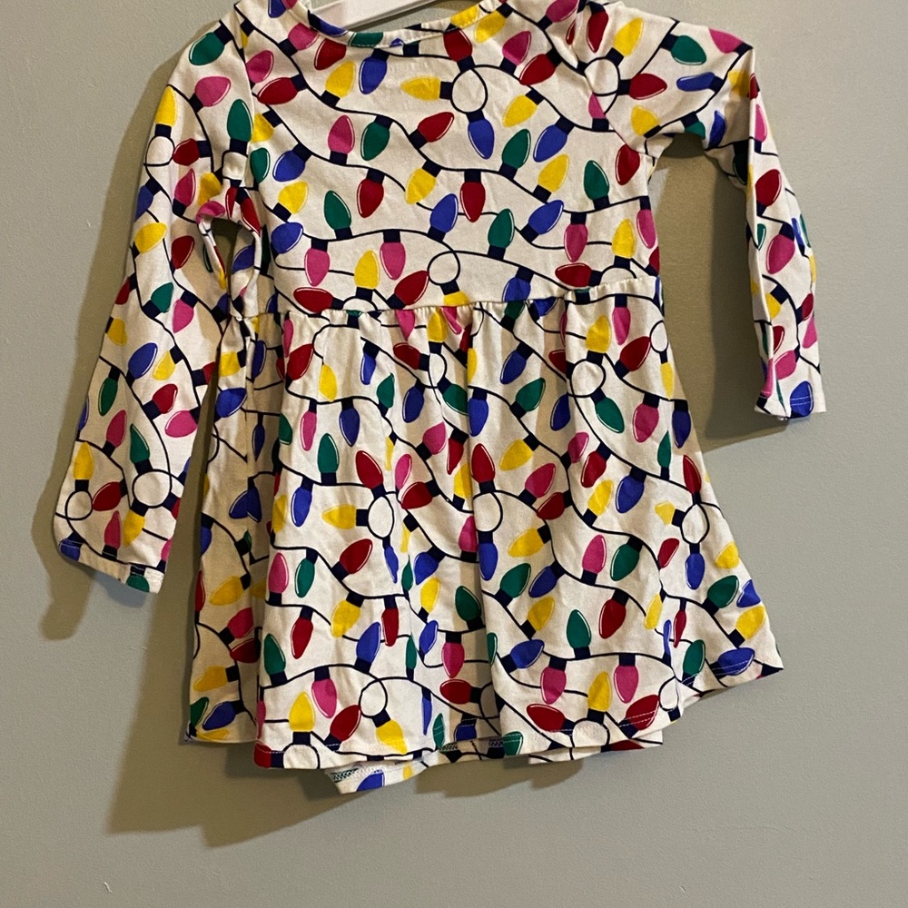 Christmas lights toddles Long Sleeve dress